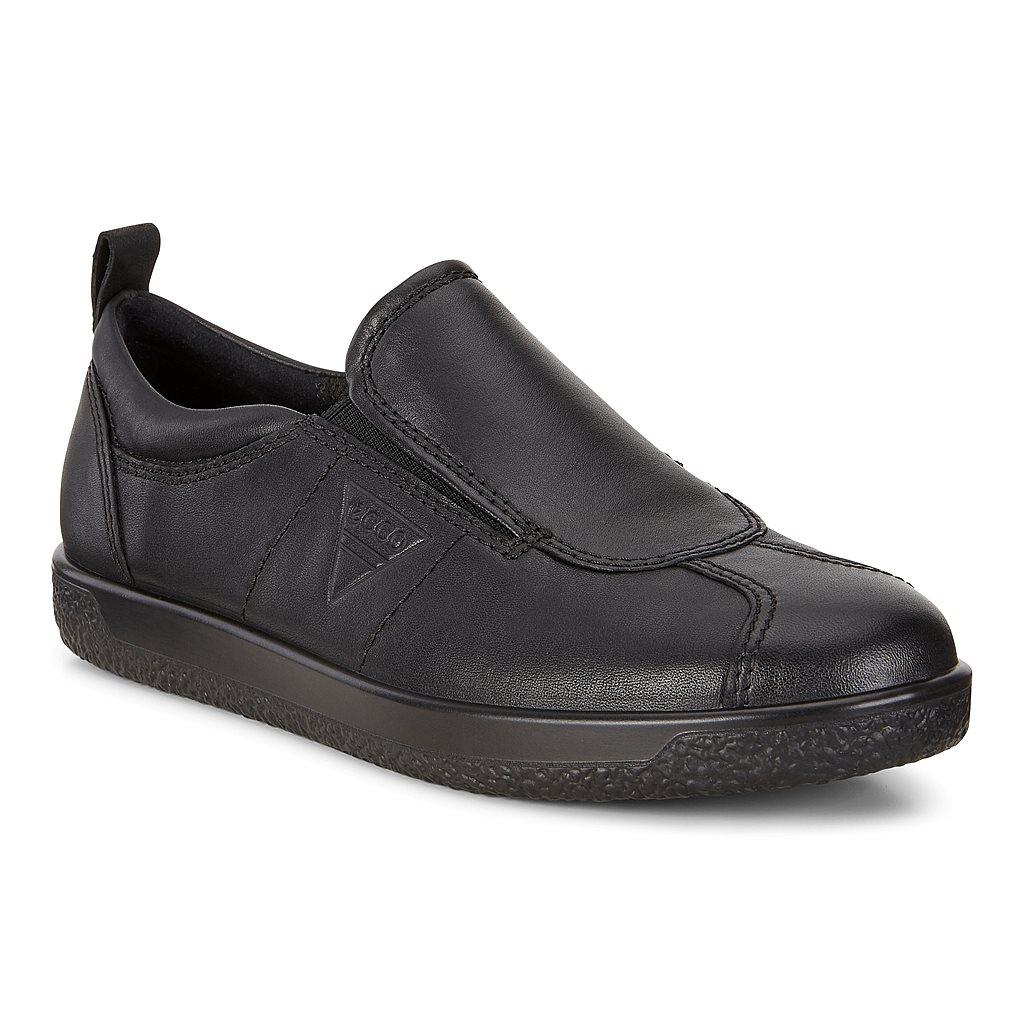 Ecco Soft 1 Womens Flats Shoes In Black - India DYG-795048